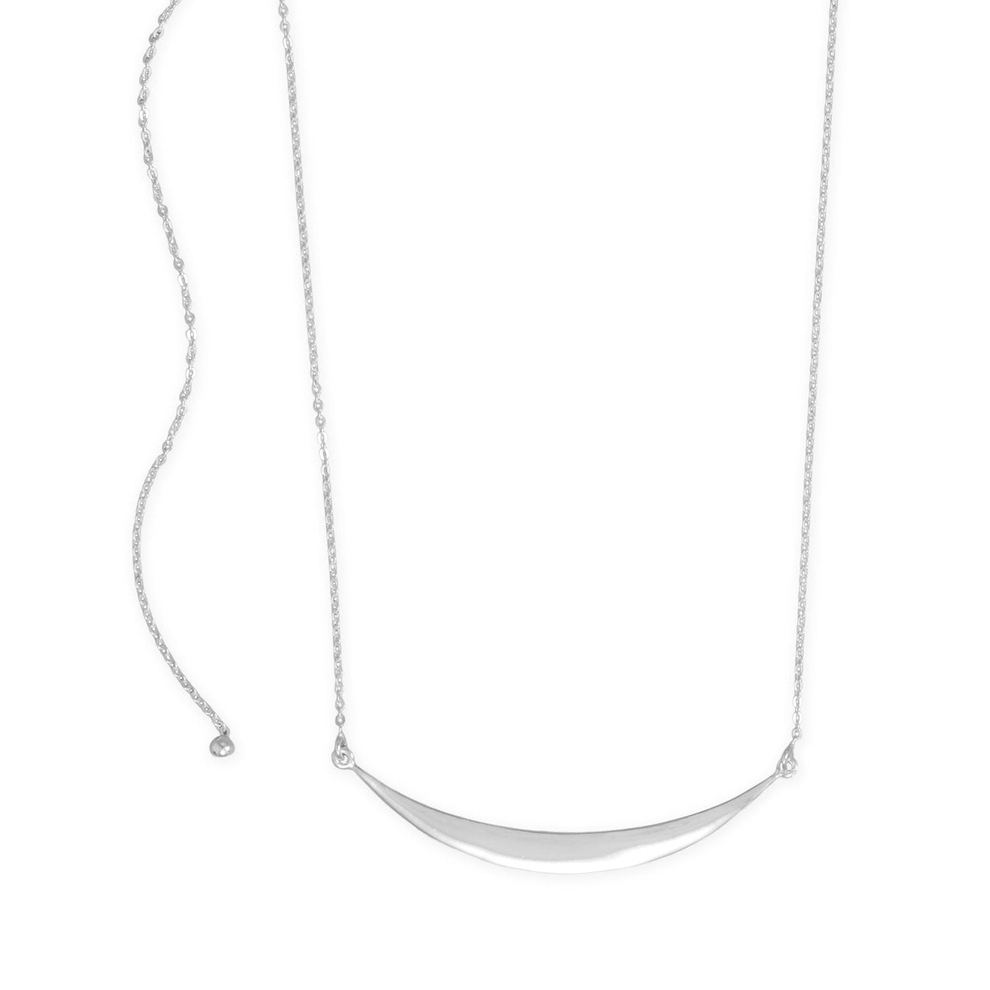 19.5" Adjustable Crescent Necklace