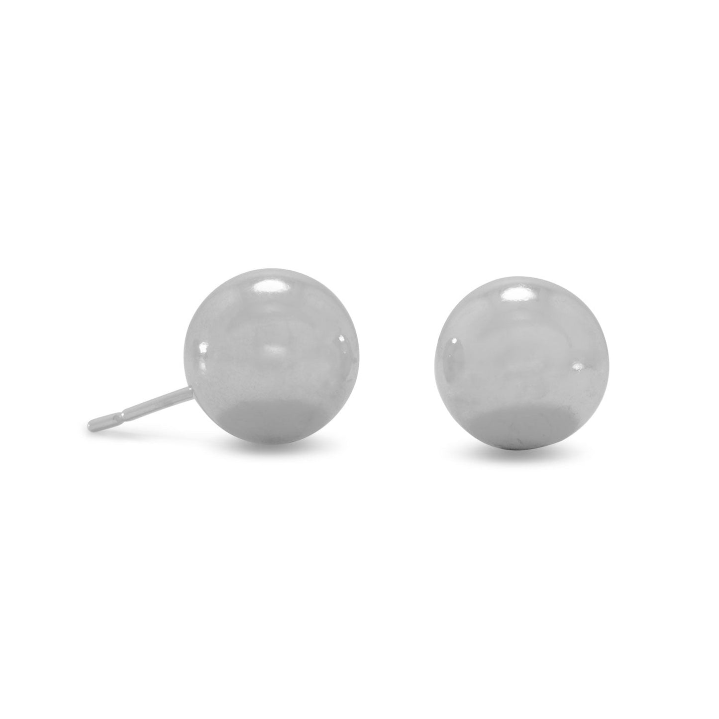 14 Karat Gold Plated 6mm Ball Stud Earrings