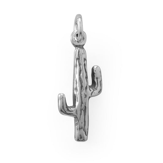 Oxidized 3D Saguaro Cactus Charm