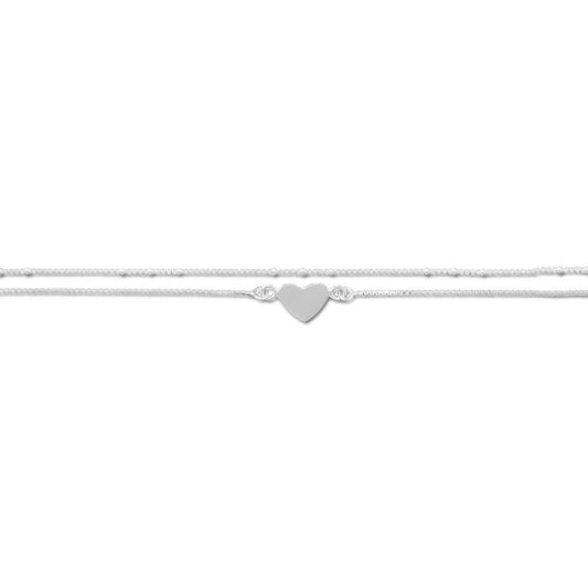 Double Strand Heart Anklet
