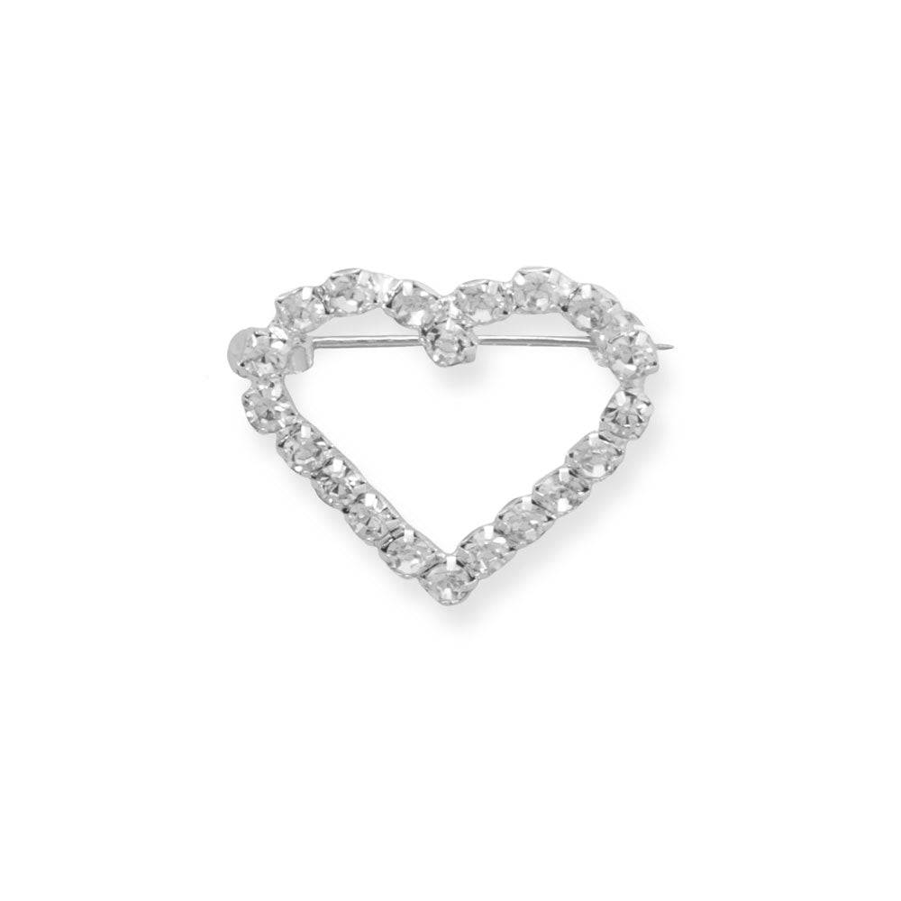Simulated Pearl and Crystal Flower Branch Fashion Pin