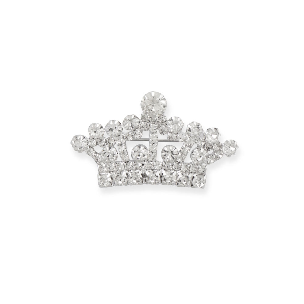 Simulated Pearl and Crystal Flower Branch Fashion Pin