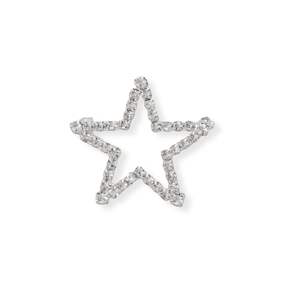 Simulated Pearl and Crystal Flower Branch Fashion Pin
