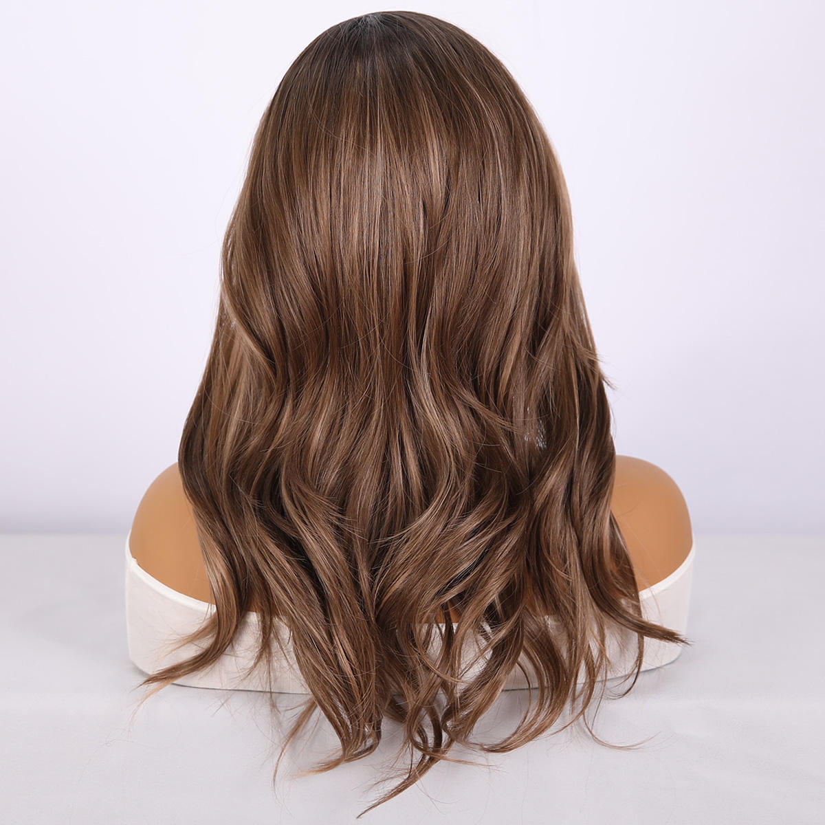 Brown Gradient Wavy Synthetic Lace Front Wig