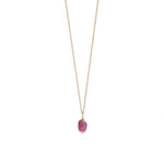 16" 14 Karat Gold Birthstone Necklace (January-December)