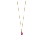 16" 14 Karat Gold Birthstone Necklace (January-December)