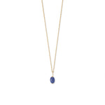 16" 14 Karat Gold Birthstone Necklace (January-December)