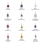 Individual 14 Karat Gold Birthstone Charm (January-December)