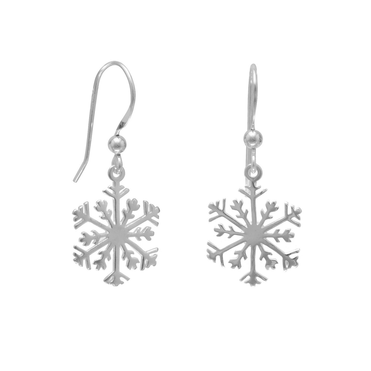 Polished Snowflake Earrings