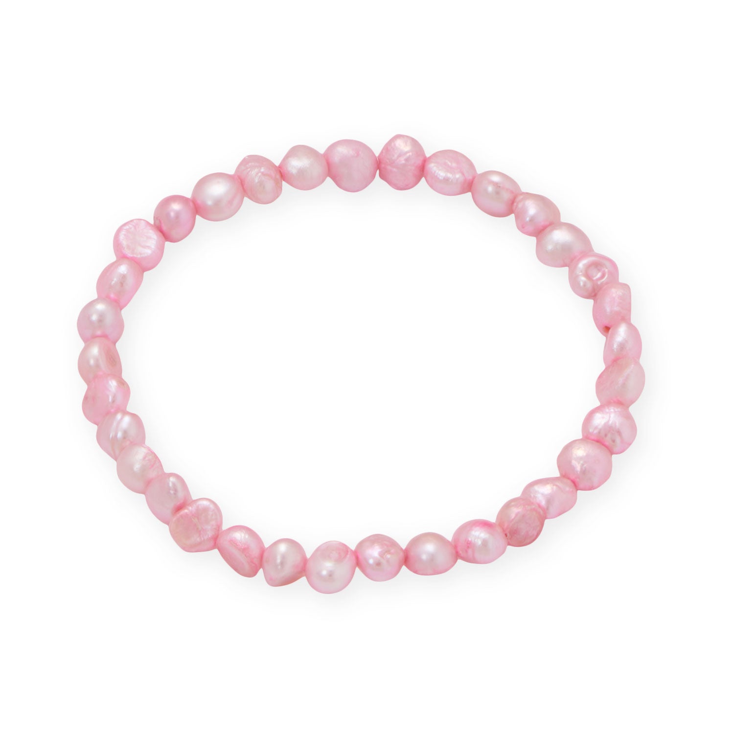 Pink Cultured Freshwater Pearl Stretch Bracelet