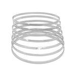 Set of Seven 8" Handmade Flat Bangles