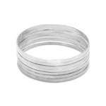 Set of Seven 8" Handmade Flat Bangles