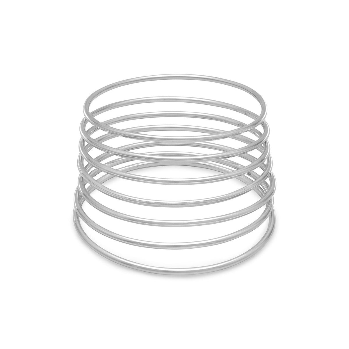 Set of Seven 8" Handmade Round Tube Bangles
