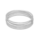 Set of Seven 8" Handmade Round Tube Bangles