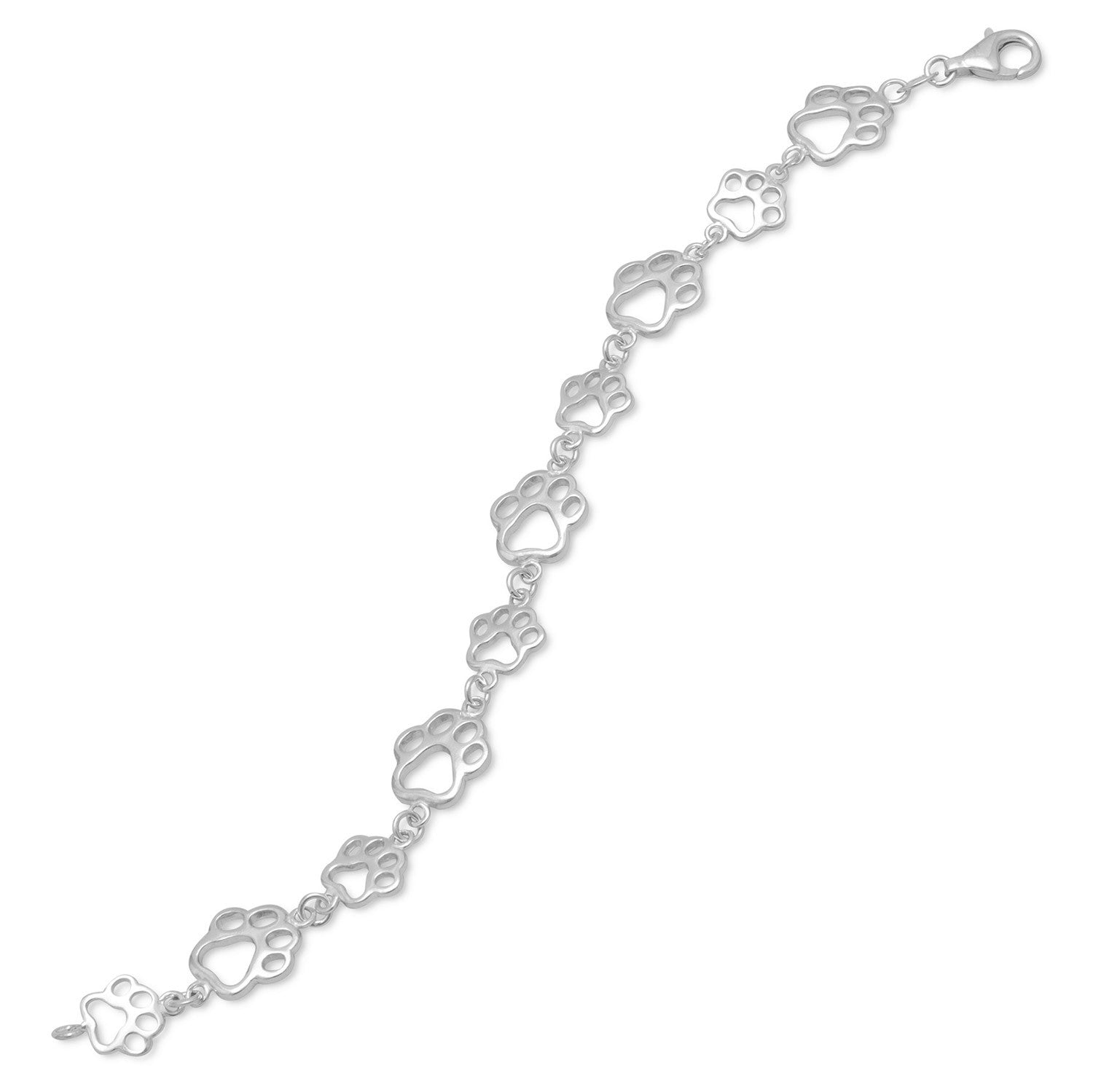 7.5" Cutout Paw Print Bracelet