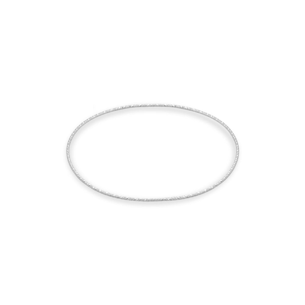 Diamond Cut Sparkle Wire Bangle Bracelet