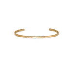 14 Karat Gold Plated Hammered Cuff Bracelet