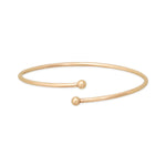 14/20 Gold Filled Flex Tube Bangle with Threaded Bead Ends