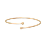 14/20 Gold Filled Flex Tube Bangle with Threaded Bead Ends