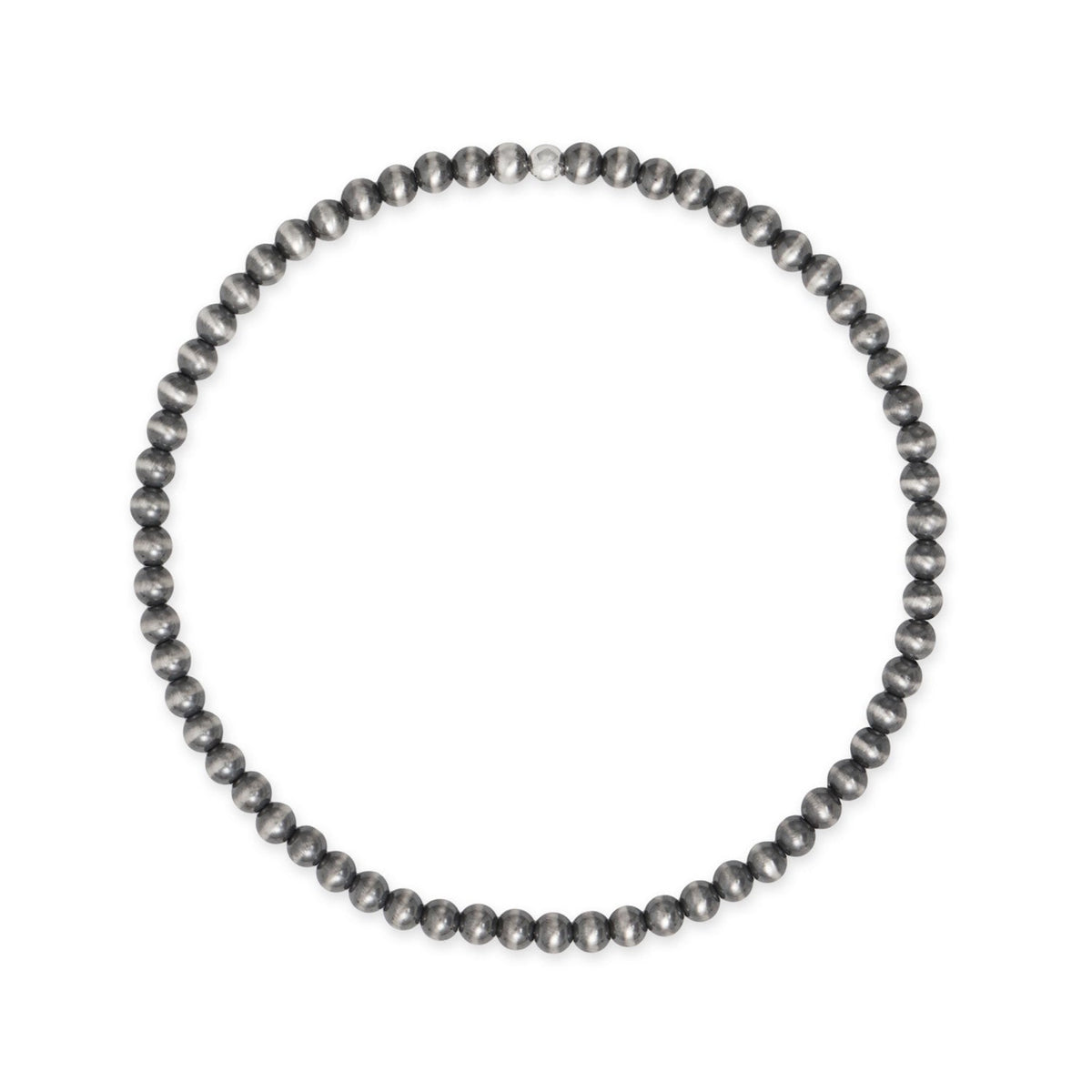 3mm Oxidized Bead Stretch Bracelet