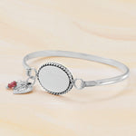 Silver or Gold Heart Charm with Baby Feet