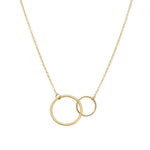 16" + 2" 14 Karat Gold Plated Circle Link Necklace