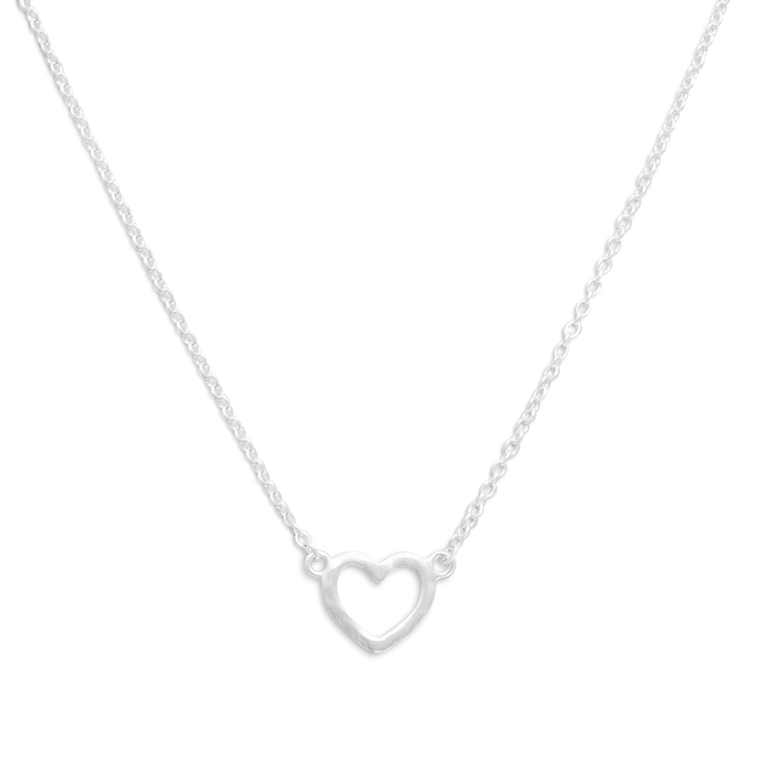 Matte Cutout Heart Necklace