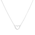 Matte Cutout Heart Necklace