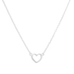 Matte Cutout Heart Necklace
