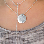 Polished Round Engravable Disc Necklace