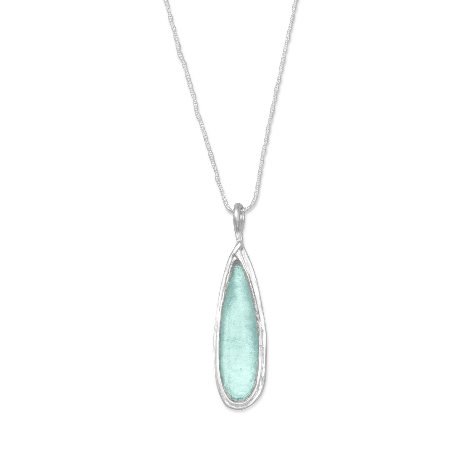 Ancient Roman Glass Pear Drop Necklace