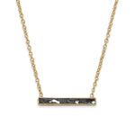 14 Karat Gold Plated Diamond Chip Necklace