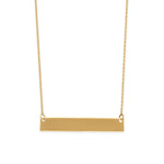 14 Karat Gold Plated Engravable Bar Necklace