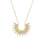 "Shine On!" 14 Karat Gold Plated Sunburst Necklace