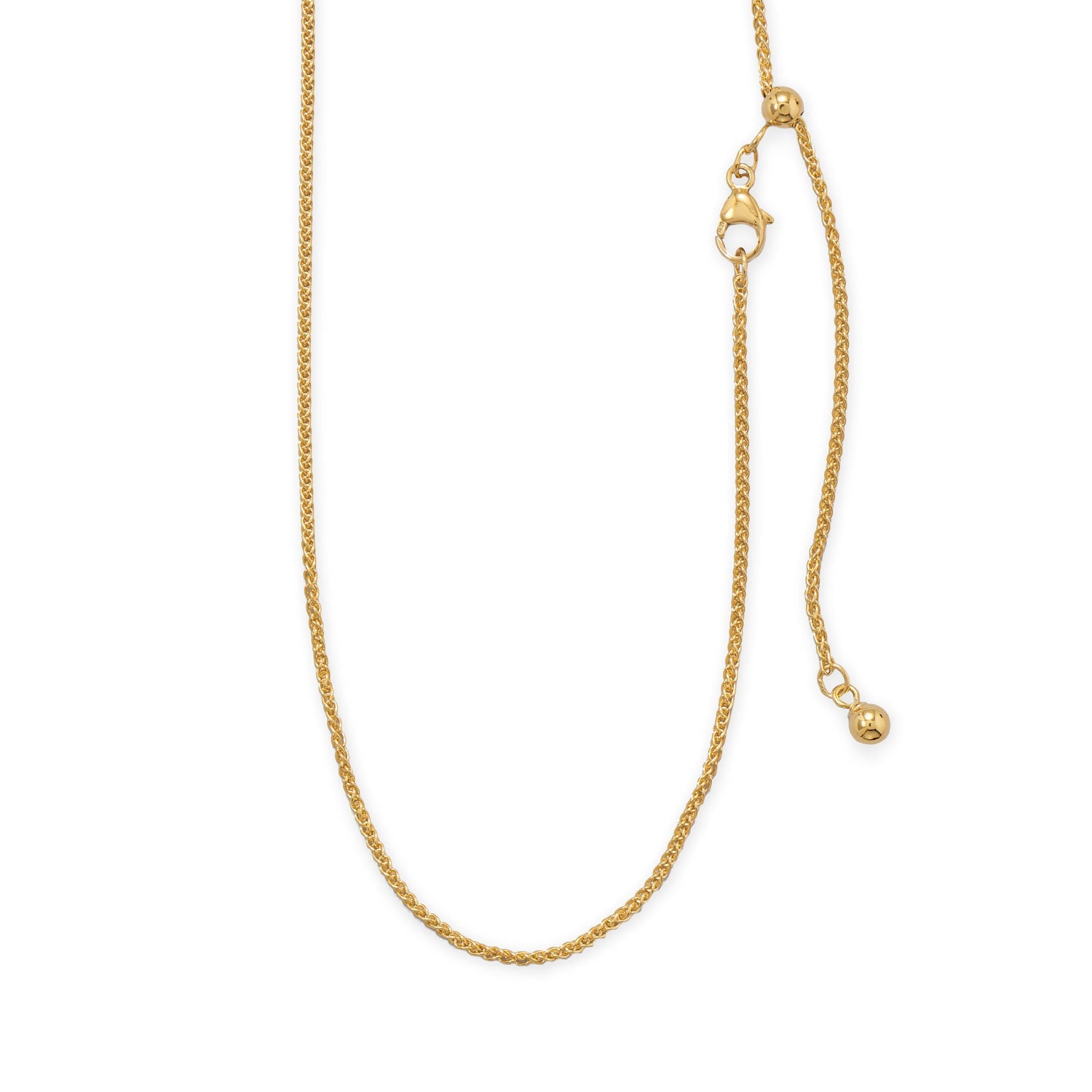 Adjustable Gold Filled French Wheat Chain