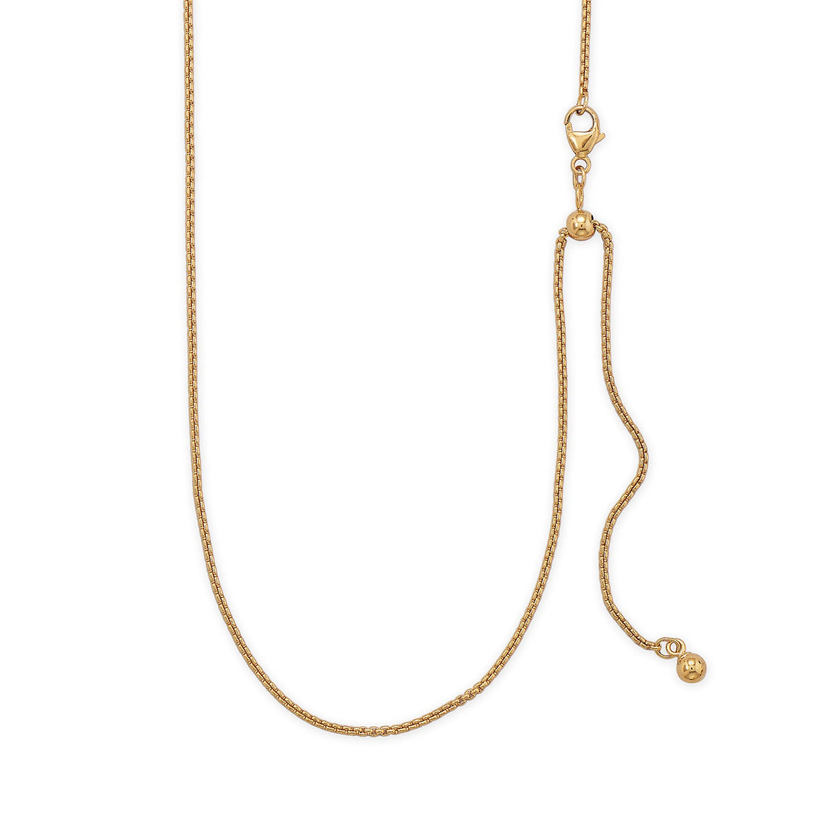 Adjustable Gold Filled Round Box Chain