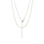 21" 14 Karat Gold Plated Paperclip Chain Necklace