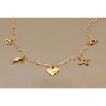 21" 14 Karat Gold Plated Paperclip Chain Necklace