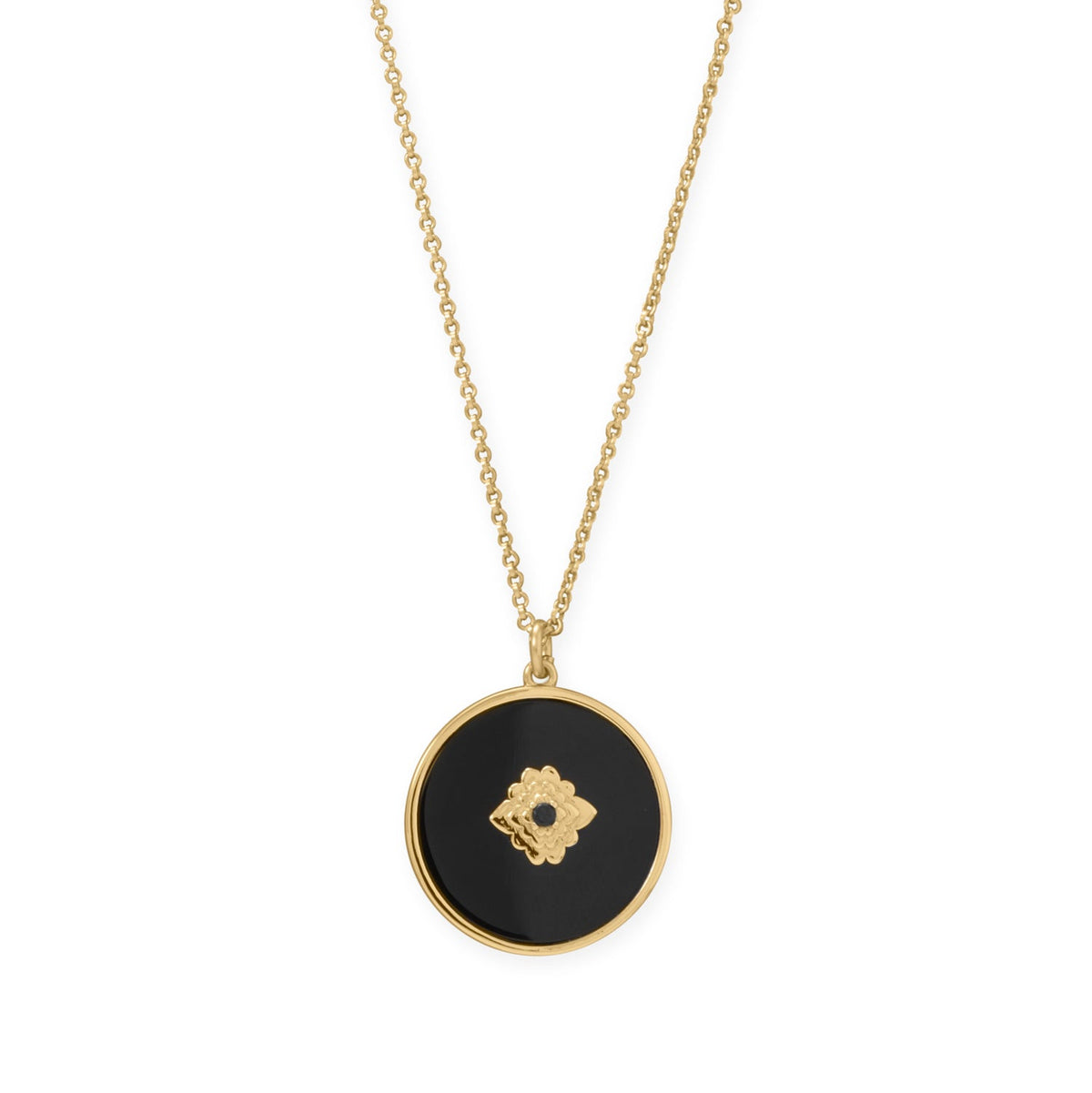20" + 2" A Day to Night Delight! Mother of Pearl and Black Onyx Reversible Necklace