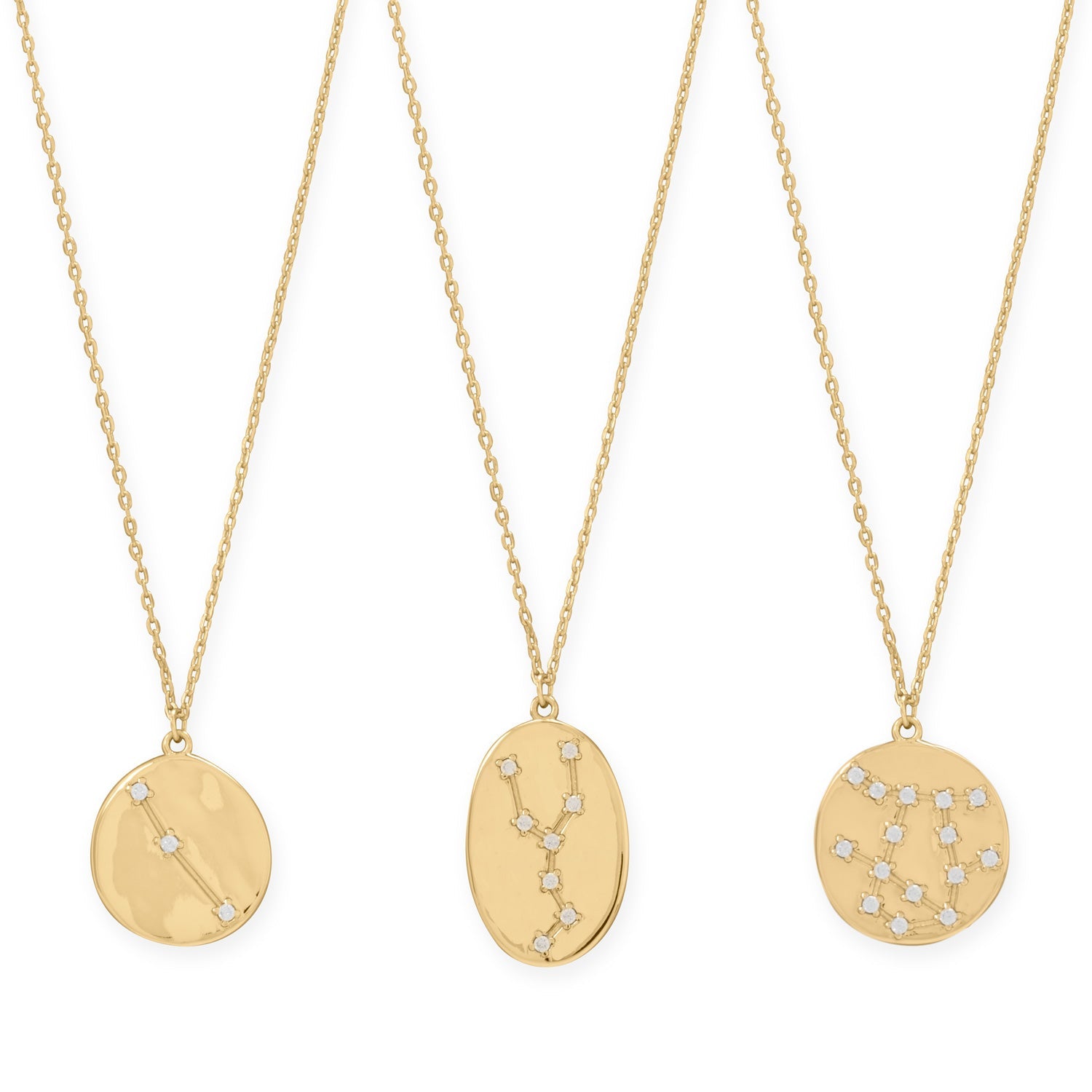 Cosmic Constellations! 16" + 2" Zodiac Coin Necklace (All Signs)