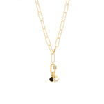Dainty 14 Karat Gold Plated CZ Crescent Moon Charm