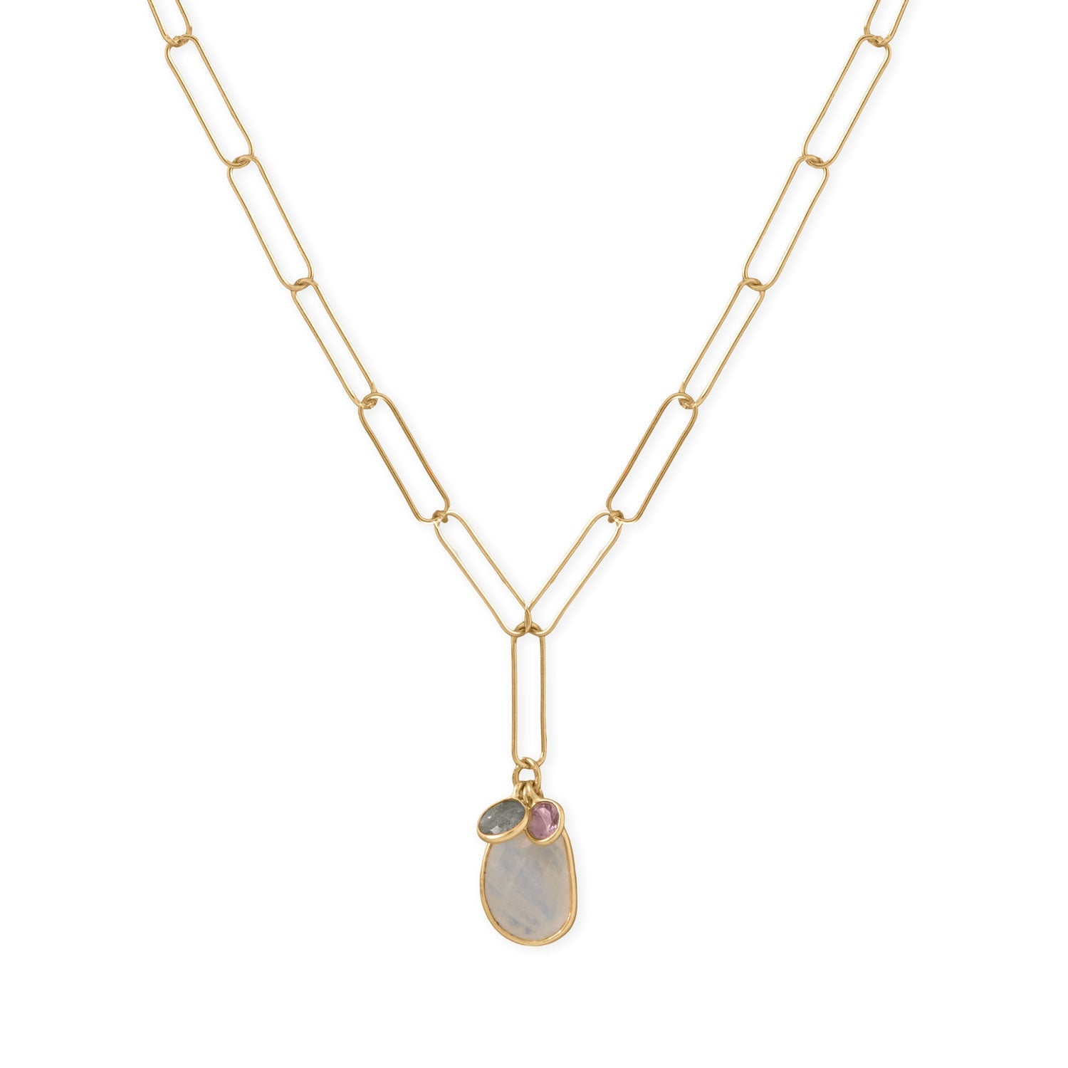 20" 14 Karat Gold Plated Charm Drop Necklace