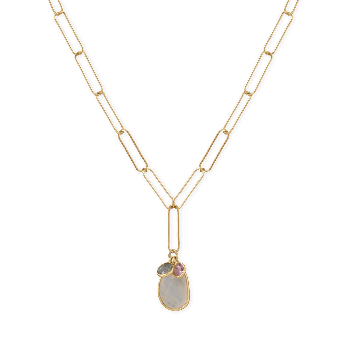 20" 14 Karat Gold Plated Charm Drop Necklace
