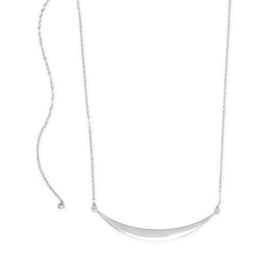 19.5" Adjustable Crescent Necklace