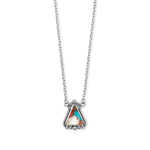 18" + 2" Oxidized Spiny Oyster and Turquoise Necklace