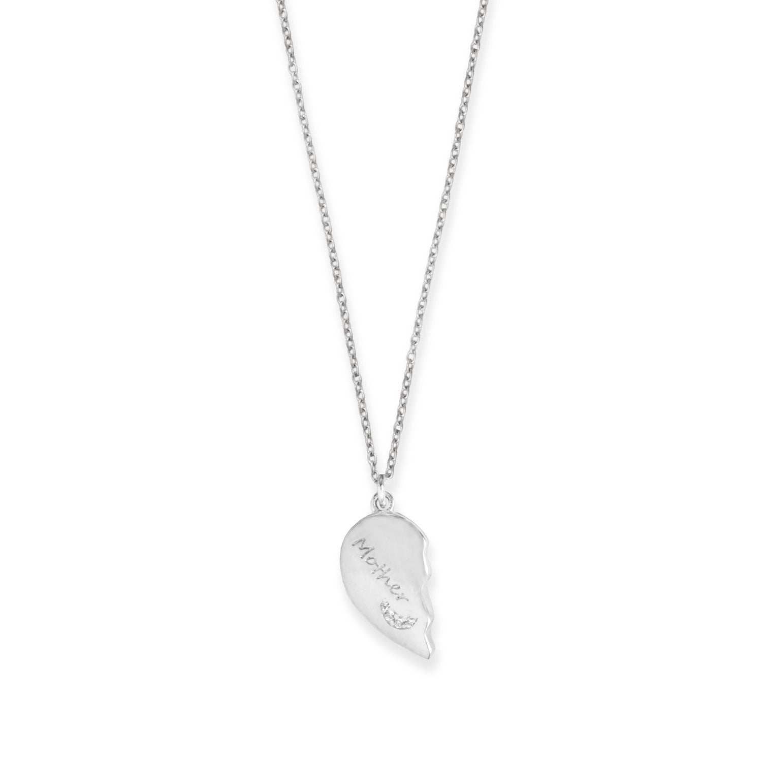 Mother/Daughter CZ Moon and Stars Necklace Set