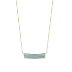 18" Gold Filled Ancient Roman Glass Bar Necklace