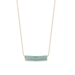18" Gold Filled Ancient Roman Glass Bar Necklace