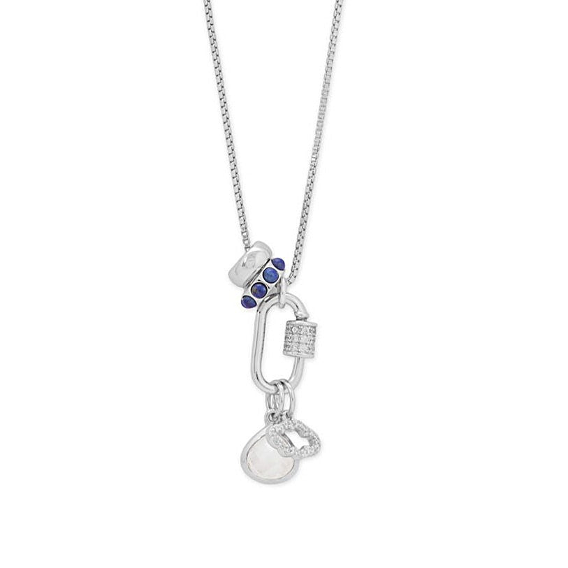 Cool Clouds! 18" Rhodium Plated Charm Necklace