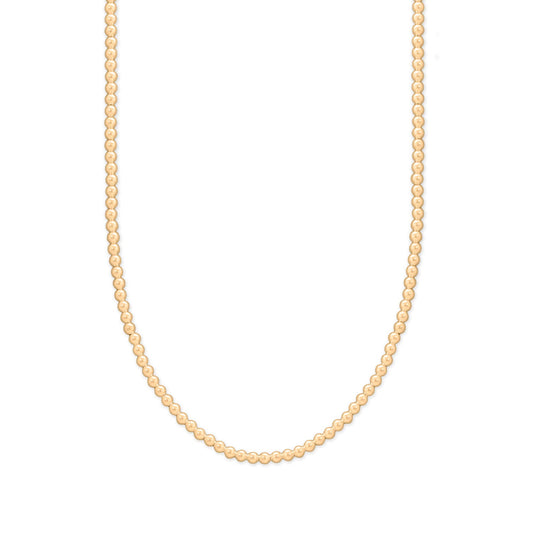 16" + 2" 3mm 14/20 Gold Filled Bead Necklace